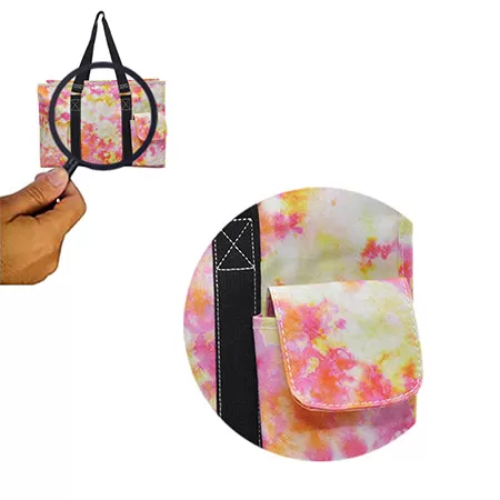 Tropical Tie Dye NGIL Zippered Caddy Organizer Tote Bag