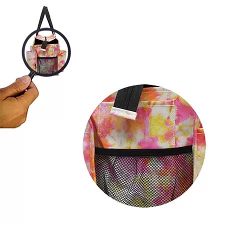 Tropical Tie Dye NGIL Zippered Caddy Organizer Tote Bag