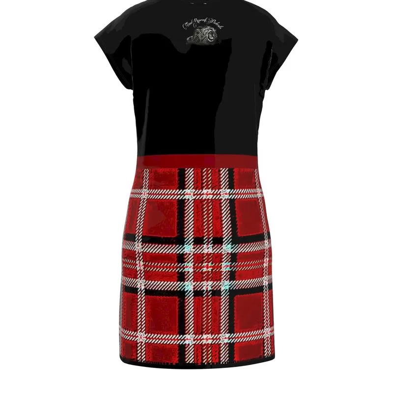 TRP Twisted Patterns 06: Digital Plaid 01-05A Designer Tunic T-shirt Dress