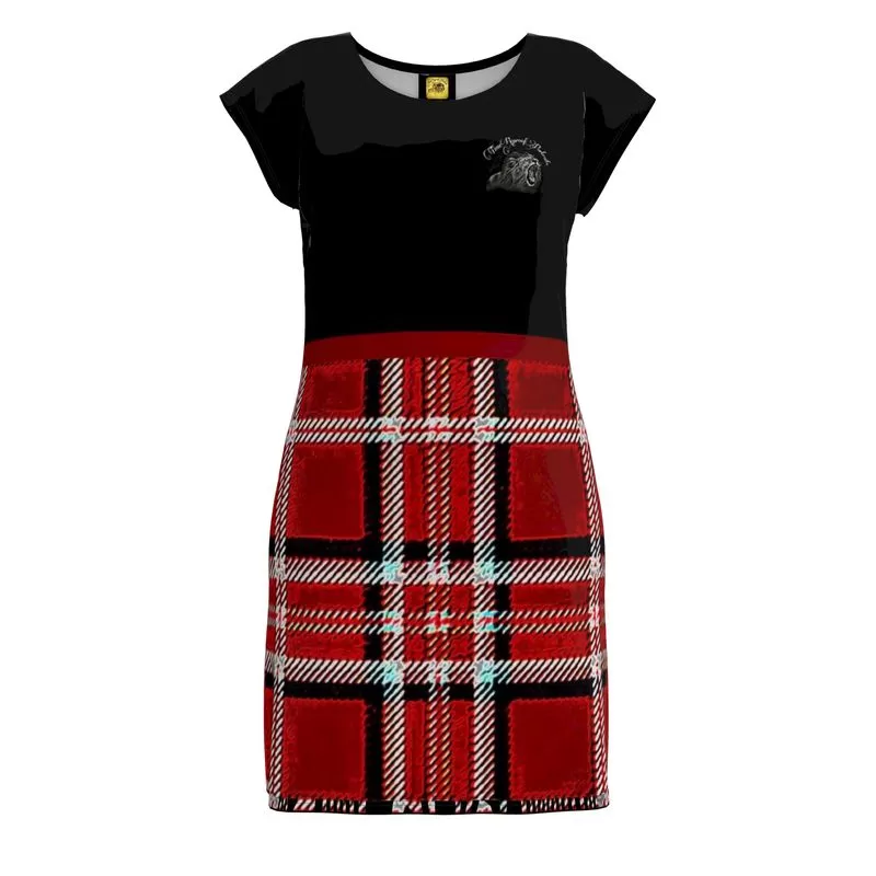 TRP Twisted Patterns 06: Digital Plaid 01-05A Designer Tunic T-shirt Dress