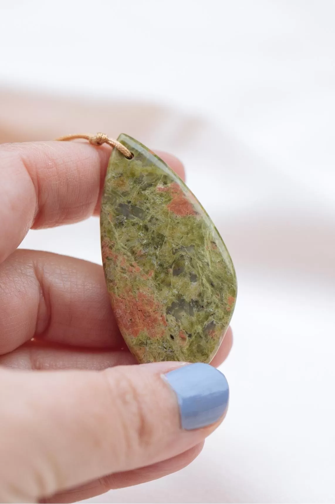 Unakite Touchstone Necklace for Balance