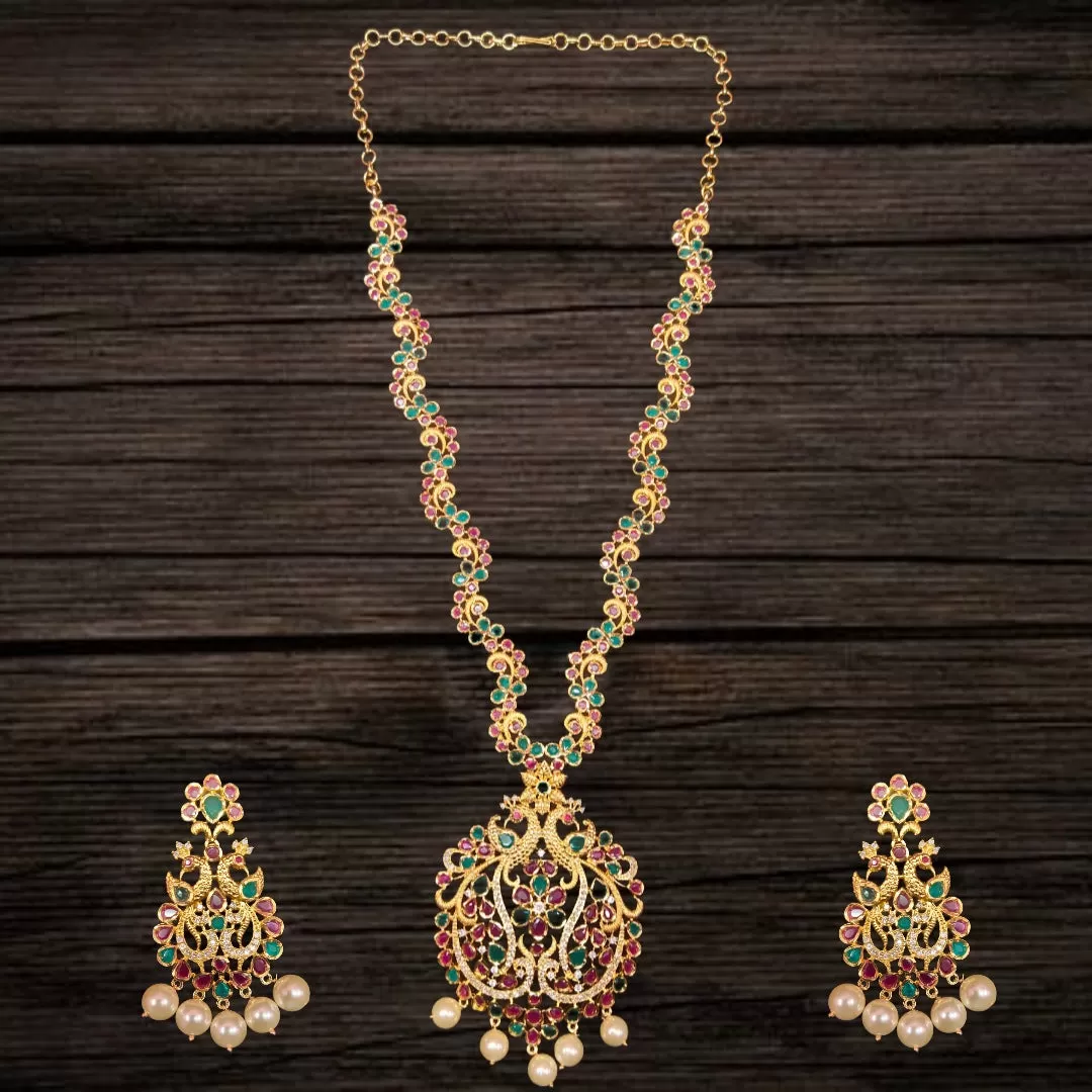 Uncut Diamond Long Necklace Set By Asp Fashion Jewellery