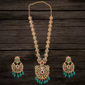 Uncut Diamond Long Necklace Set By Asp Fashion Jewellery