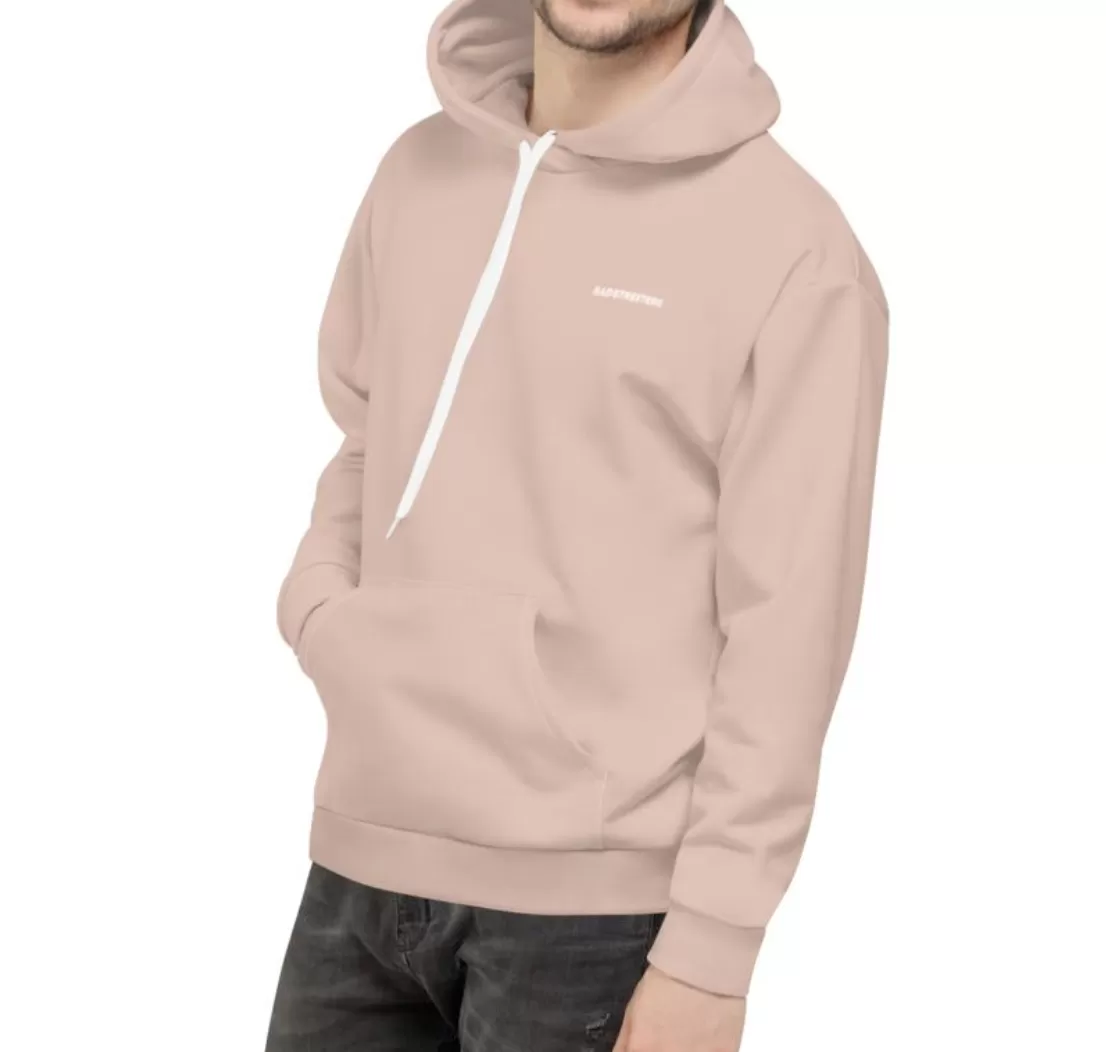 UNISEX SKATE-EASY BASIC LOGO HOODIE - PALE PINK