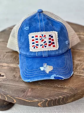 Usa Stripe Denim Cap