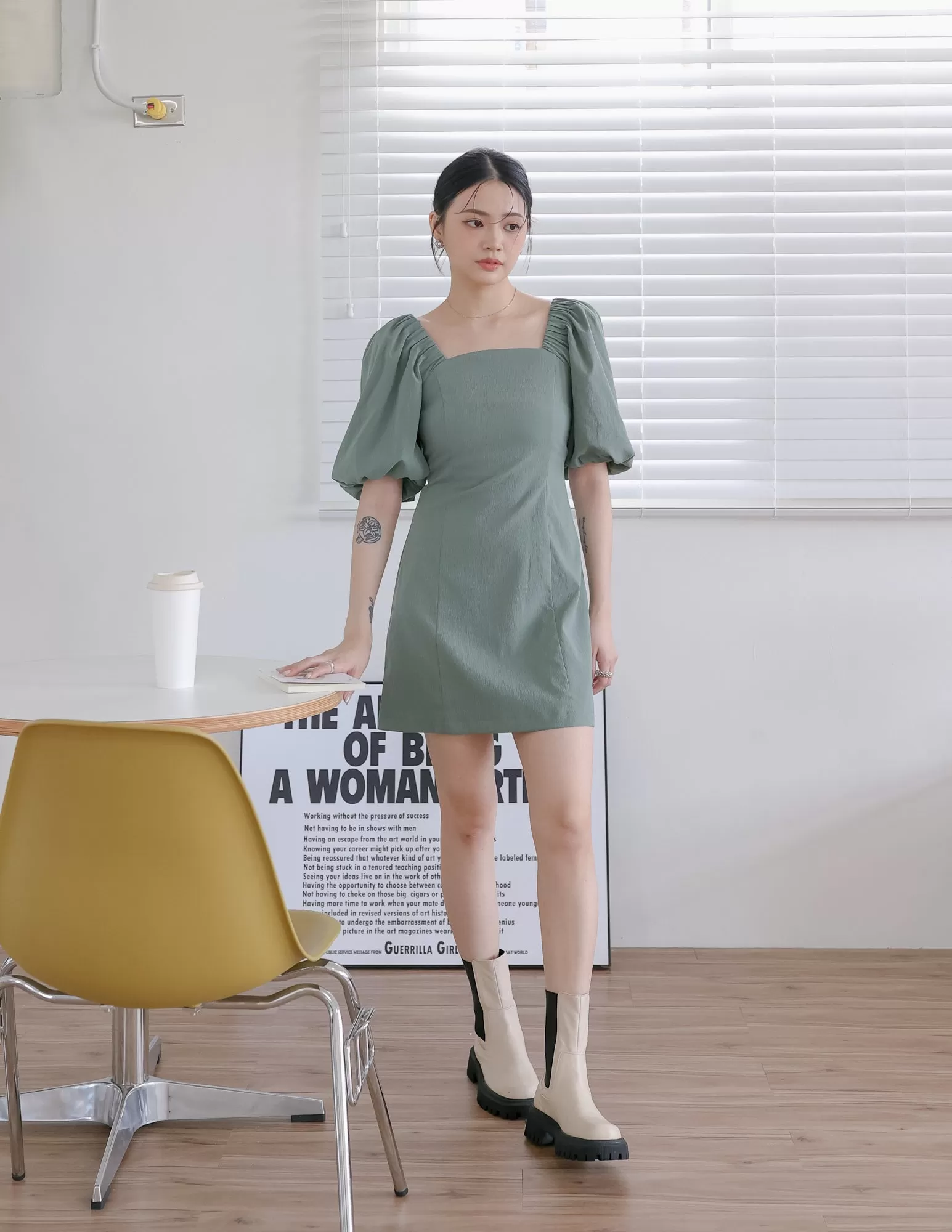 Valeria Dress in Olive