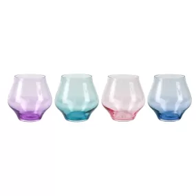 Vietri Contessa Stemless Wine Glass - (five colors)