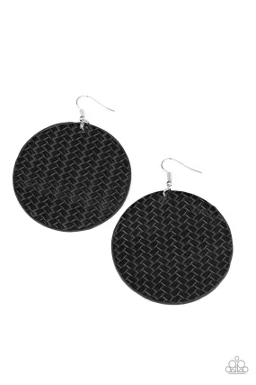 WEAVE Your Mark Black-Earrings