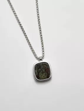 Wells Necklace in Dragon Jasper and Sterling Silver