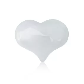 White Jade Heart Shaped Healing Gemstone Projecting Universal Love