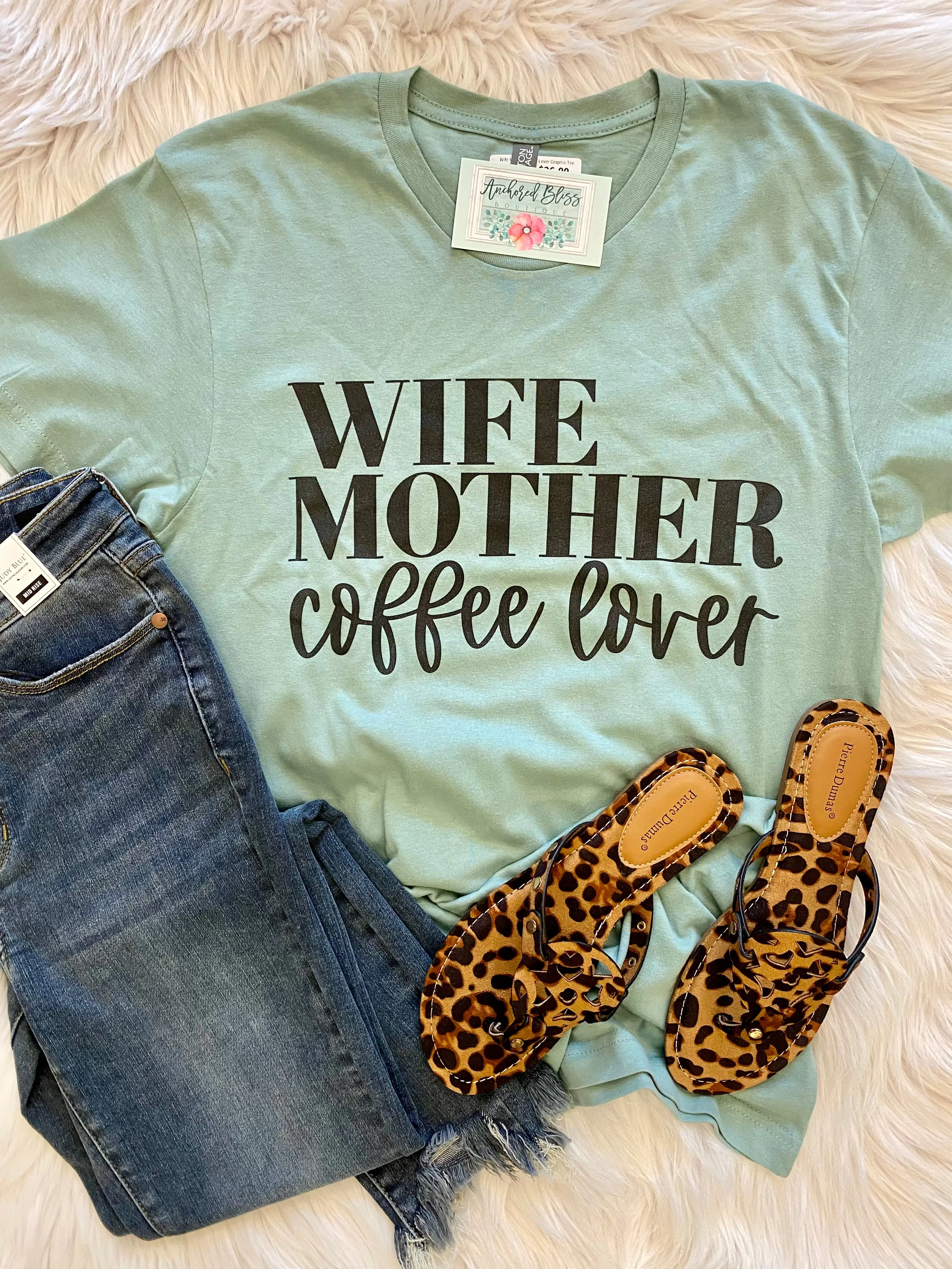 Wife Mother Coffee Lover Graphic Tee