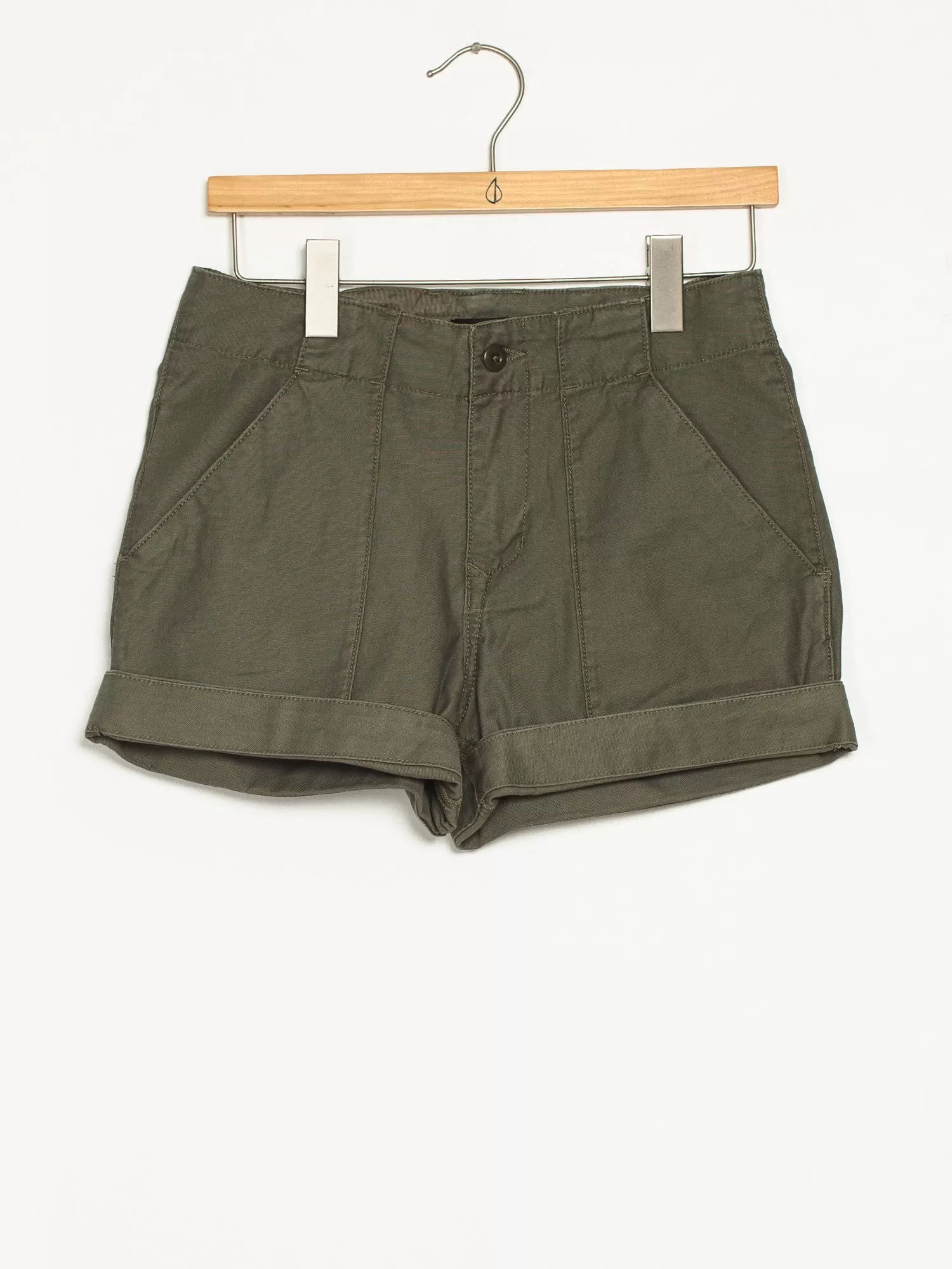 WOMENS ARMY WHALER SHORT - OLIVE - CLEARANCE