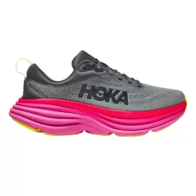 Womens Hoka Bondi 8 (Wide) - Castlerock / Strawberry