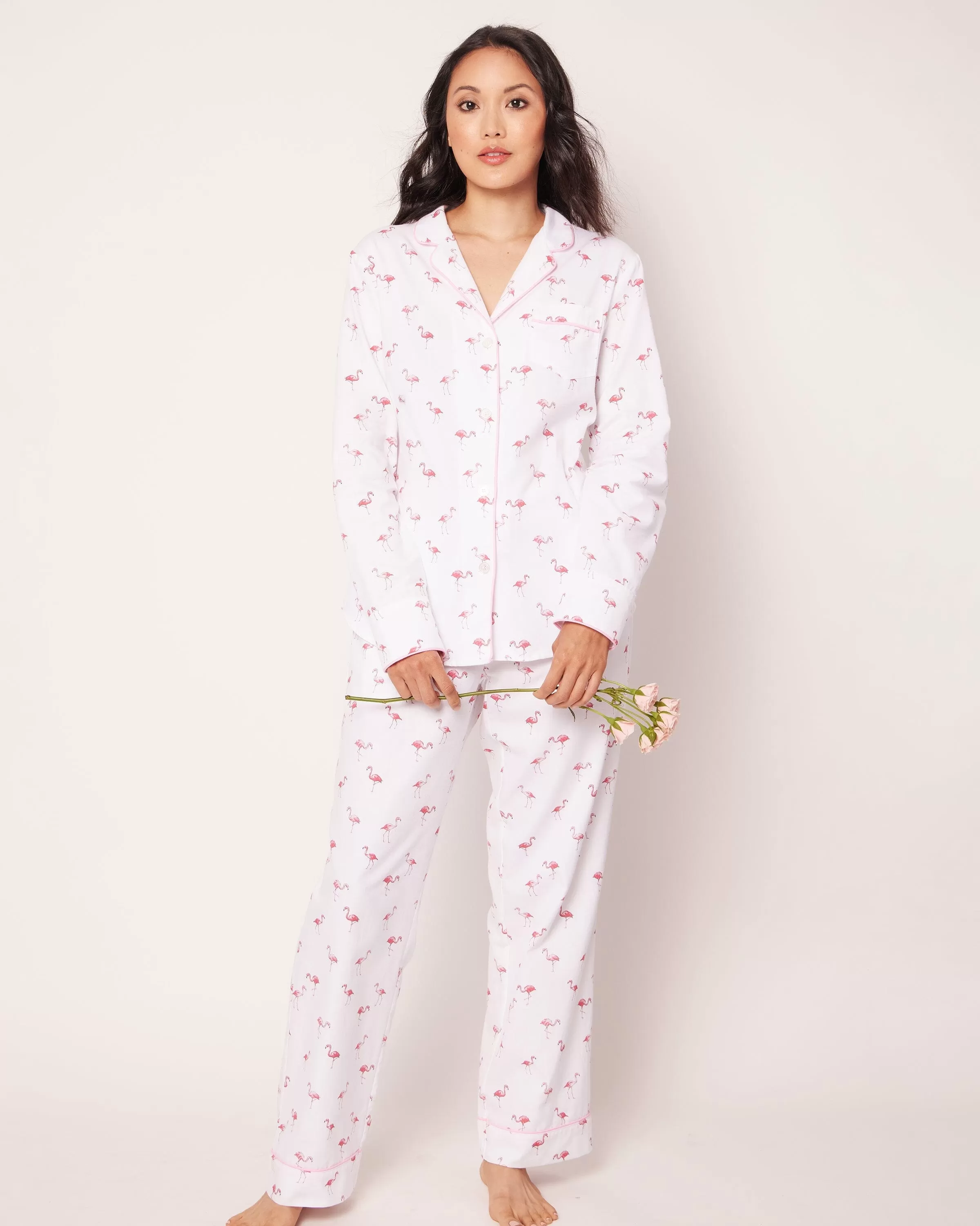 Women's Twill Pajama Set | Flamingos