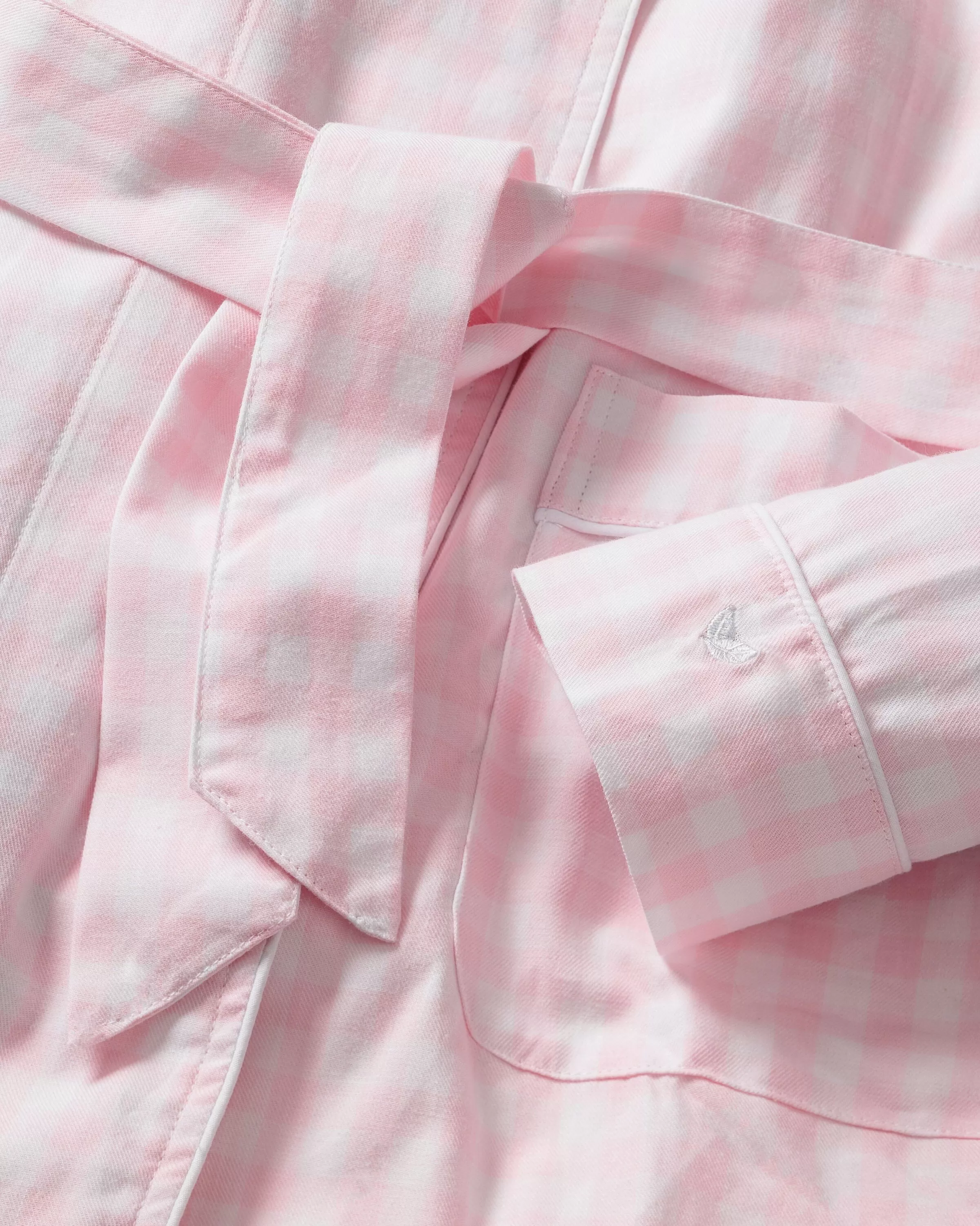 Women's Twill Robe | Pink Gingham