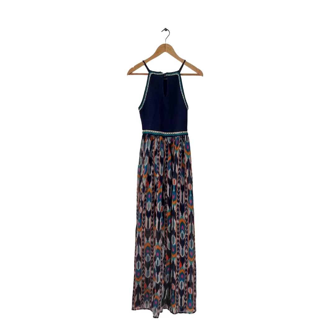 Xhileration Blue Multi-print Maxi Dress | Gently Used |