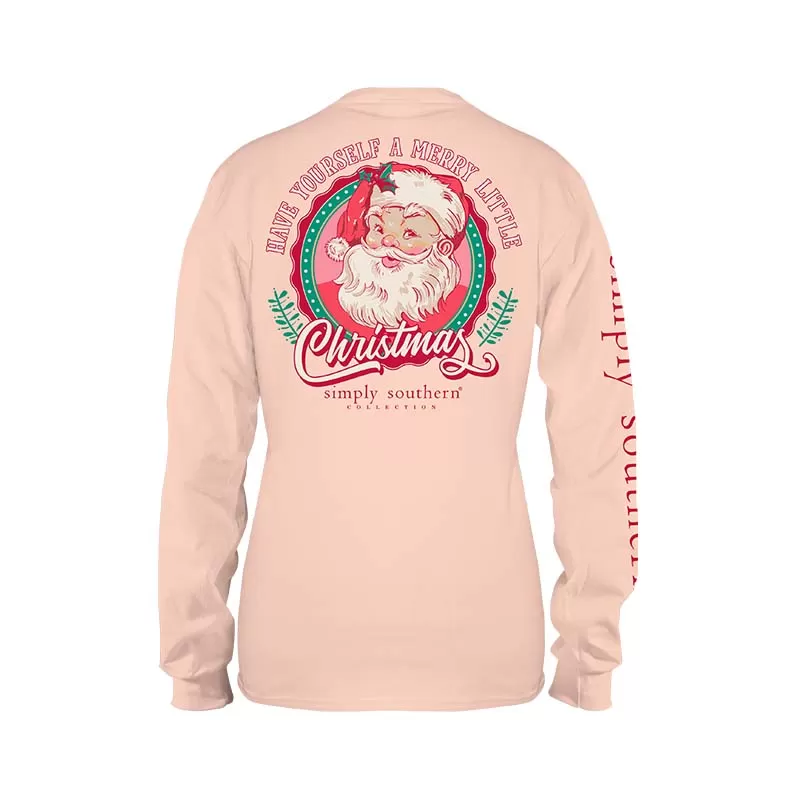 Youth Christmas Retro Santa Long Sleeve T-Shirt